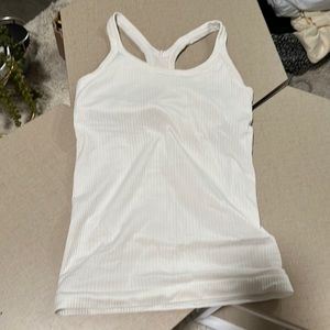 Lululemon White Ebb To Street Tank